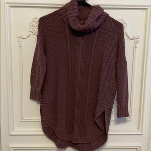 Turtleneck Purple Sweater